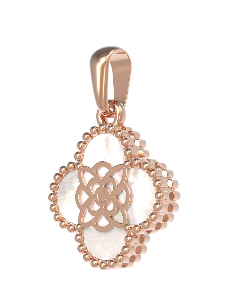 Подвеска из золота c бриллиантами и перламутром