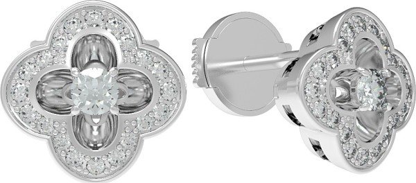 Серьги из белого золота c бриллиантами