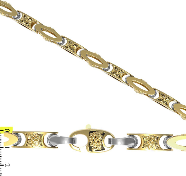 Цепь из лимонного золота 585 пробы