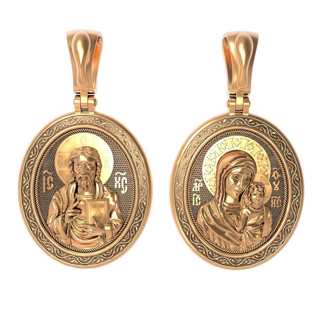 Нательная икона из красного золота 585 пробы