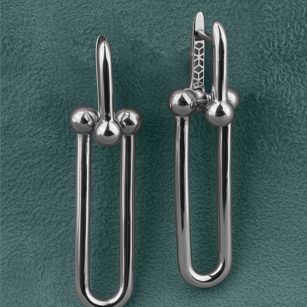 Серьги из белого золота 585 пробы