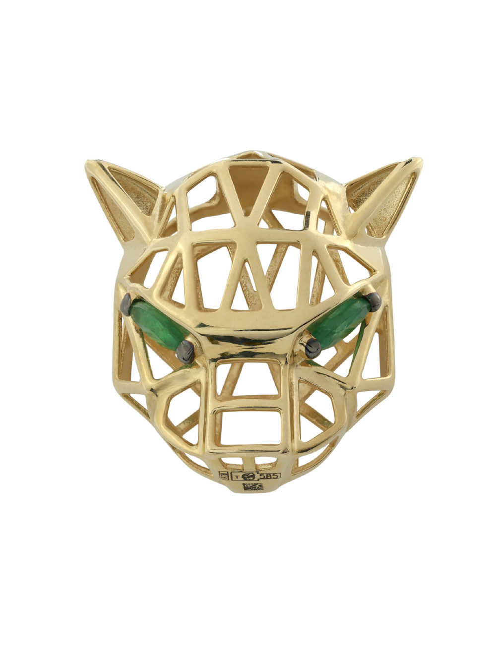 Подвеска из лимонного золота 585 пробы c изумрудом