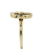 Кольцо из лимонного золота c бриллиантами и лазуритом