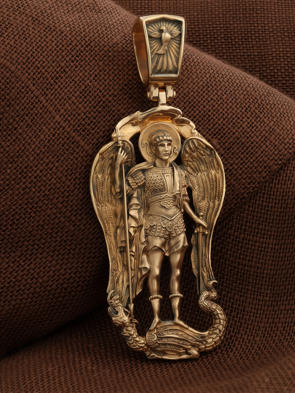 Нательная икона из красного золота 585 пробы