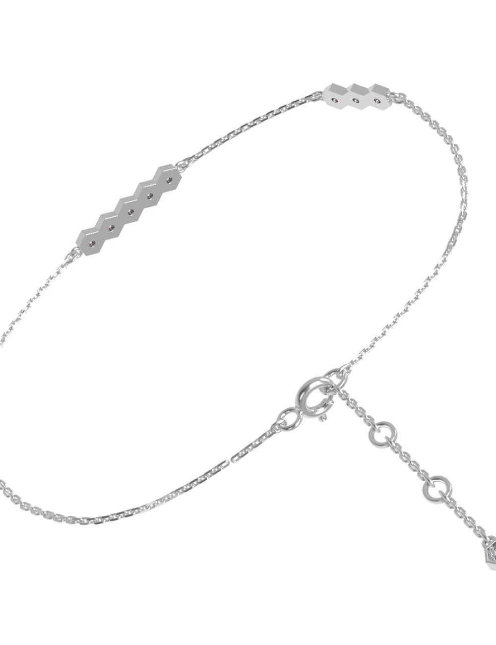 Браслет из белого золота c бриллиантами