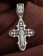 Крест из белого золота 585 пробы