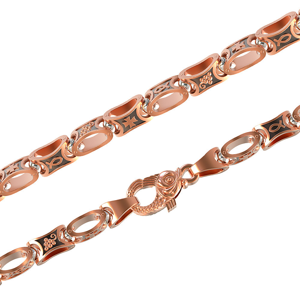 Браслет из красного золота 585 пробы