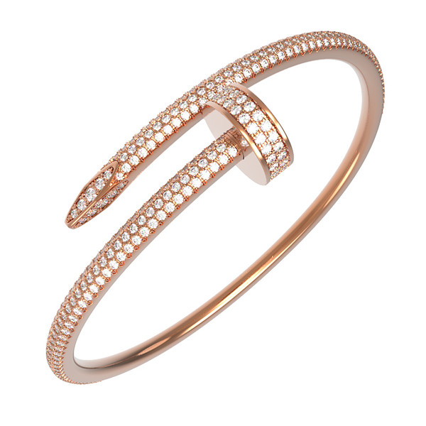 Браслет из красного золота 585 пробы c бриллиантами