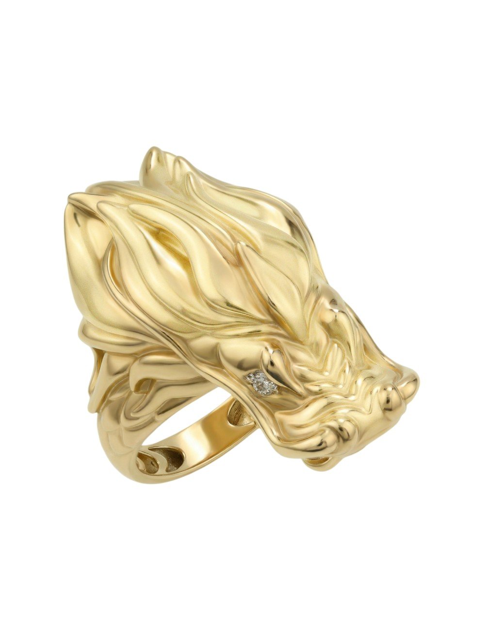 Кольцо из лимонного золота c бриллиантами