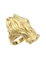 Кольцо из лимонного золота c бриллиантами