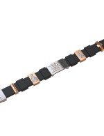 Браслет из белого золота c кожаным шнурком