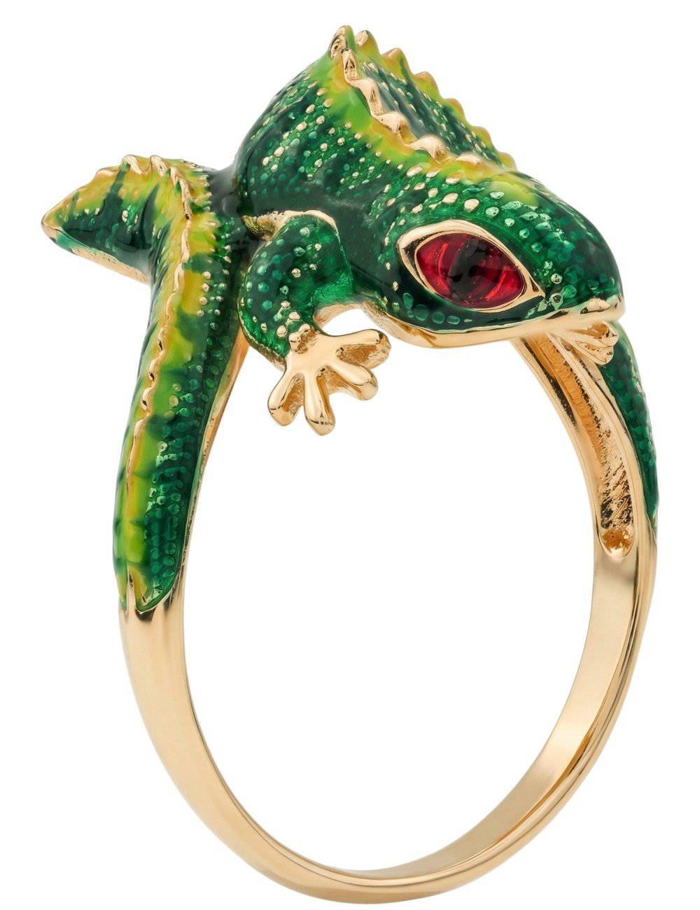 Кольцо из золота c эмалью