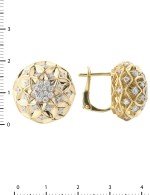 Серьги из лимонного золота c бриллиантами