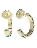 Серьги из лимонного золота c малахитом