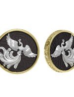 Серьги из лимонного золота c эбеновым деревом