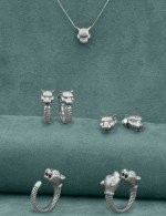 Серьги из белого золота c бриллиантами