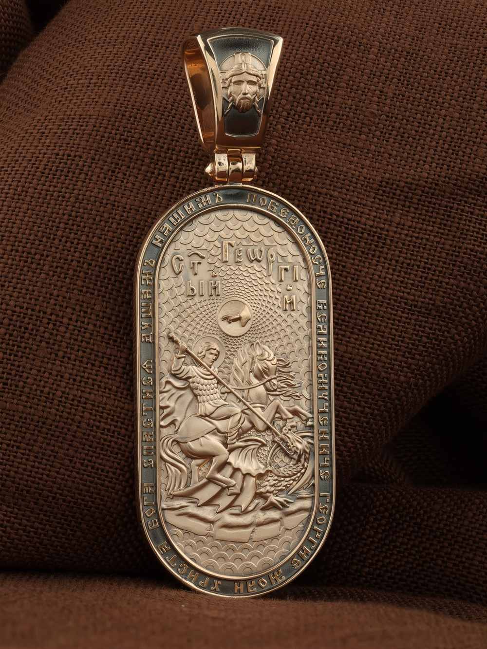 Нательная икона из красного золота 585 пробы