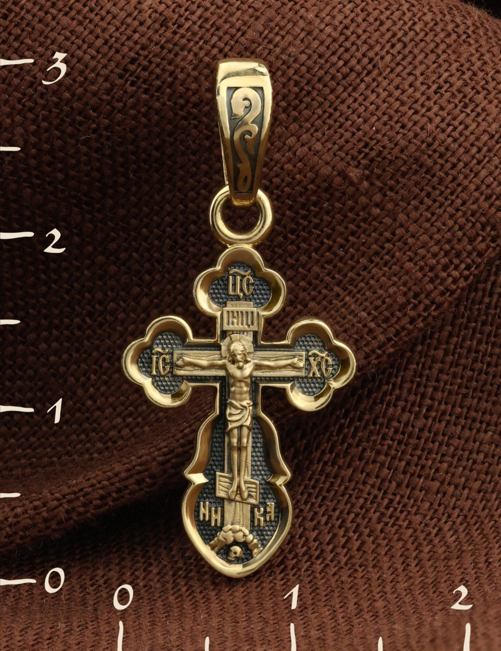 Крест из лимонного золота