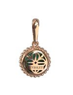 Подвеска из золота c малахитом