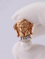 Подвеска из золота 585 пробы c жемчугом