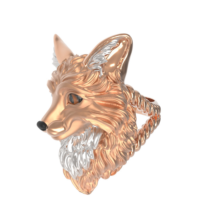 Кольцо из красного золота 585 пробы c эмалью