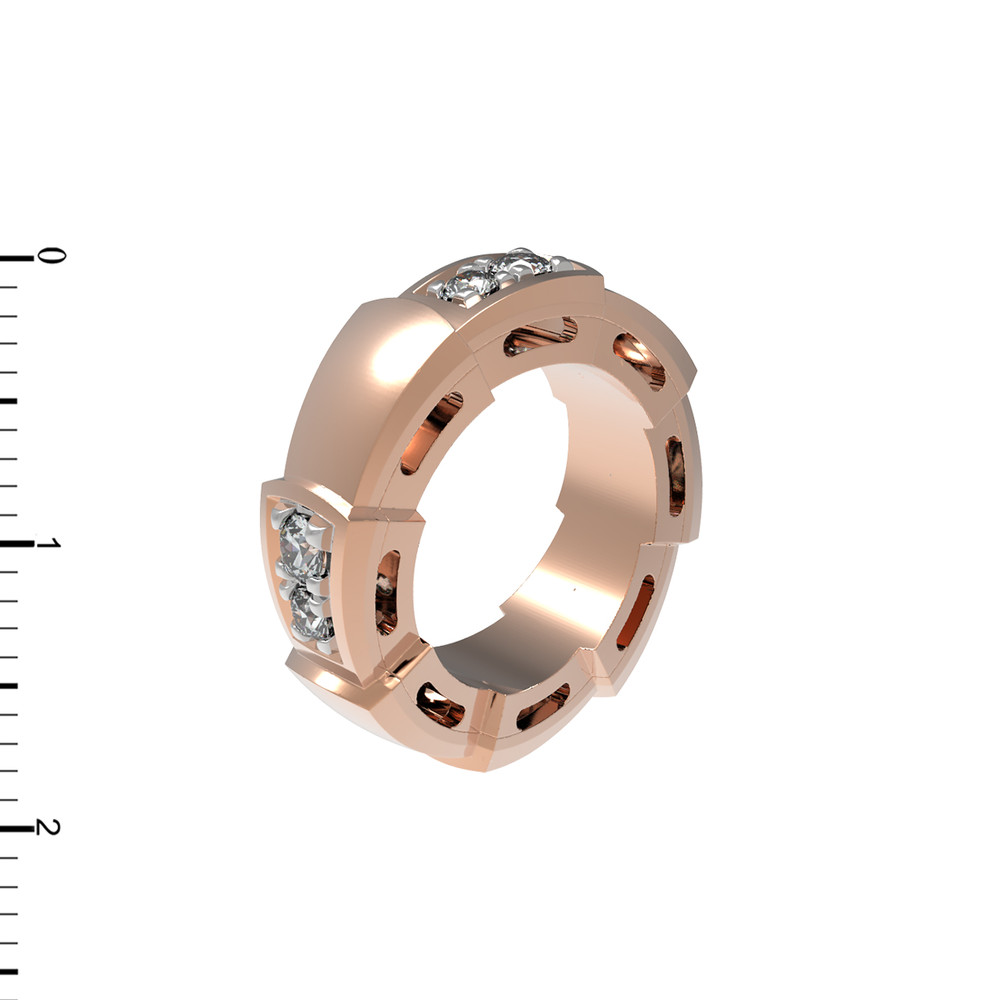 Подвеска из красного золота 585 пробы c бриллиантами