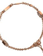 Браслет из золота c бриллиантами, ониксом и перламутром