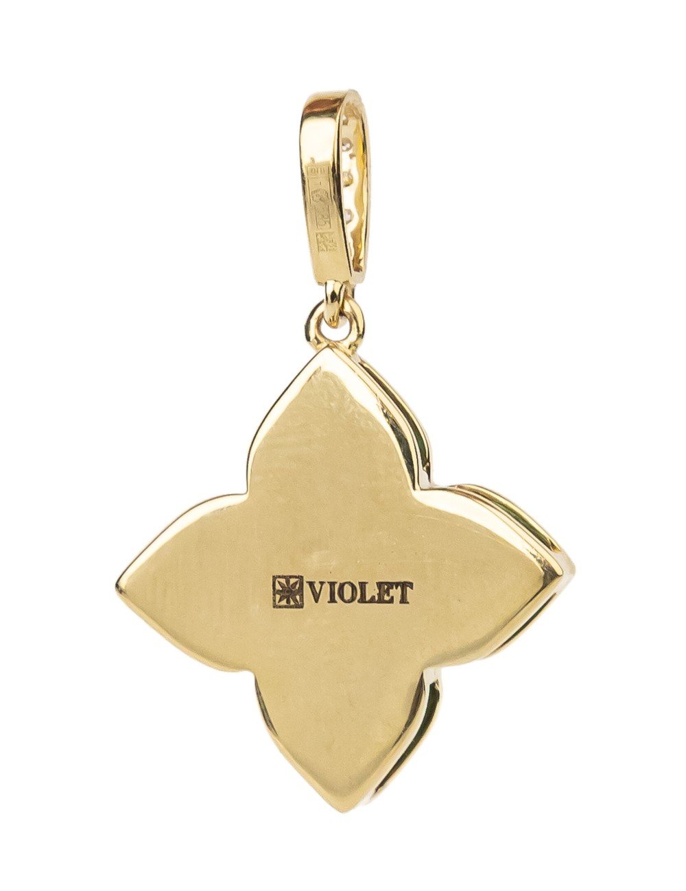 Подвеска из лимонного золота c бриллиантами и малахитом