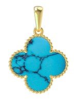 Подвеска из лимонного золота c бирюзой