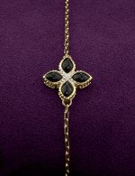 Браслет из лимонного золота c бриллиантами и ониксом