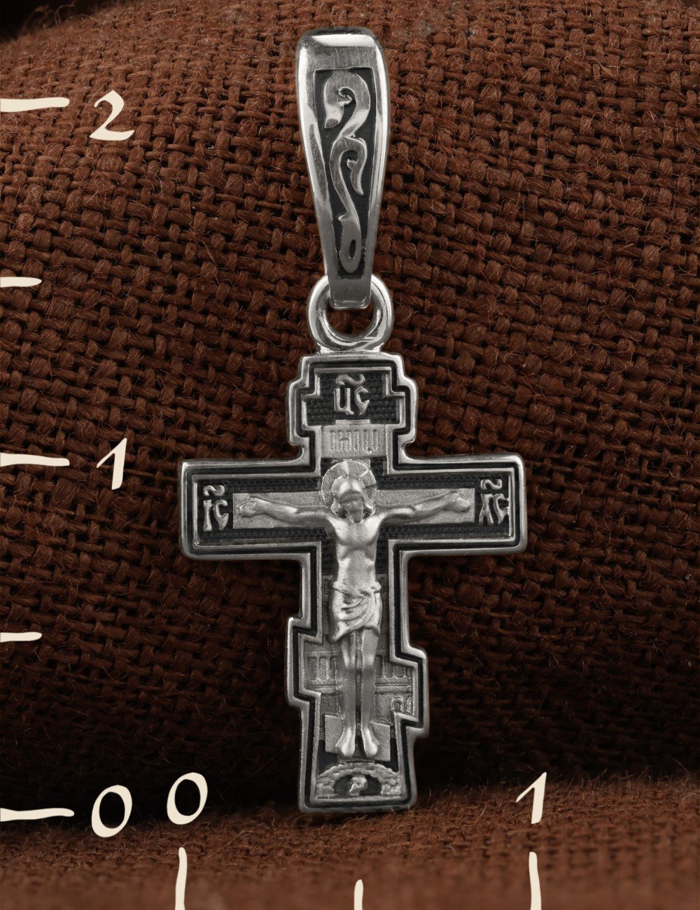 Крест из белого золота