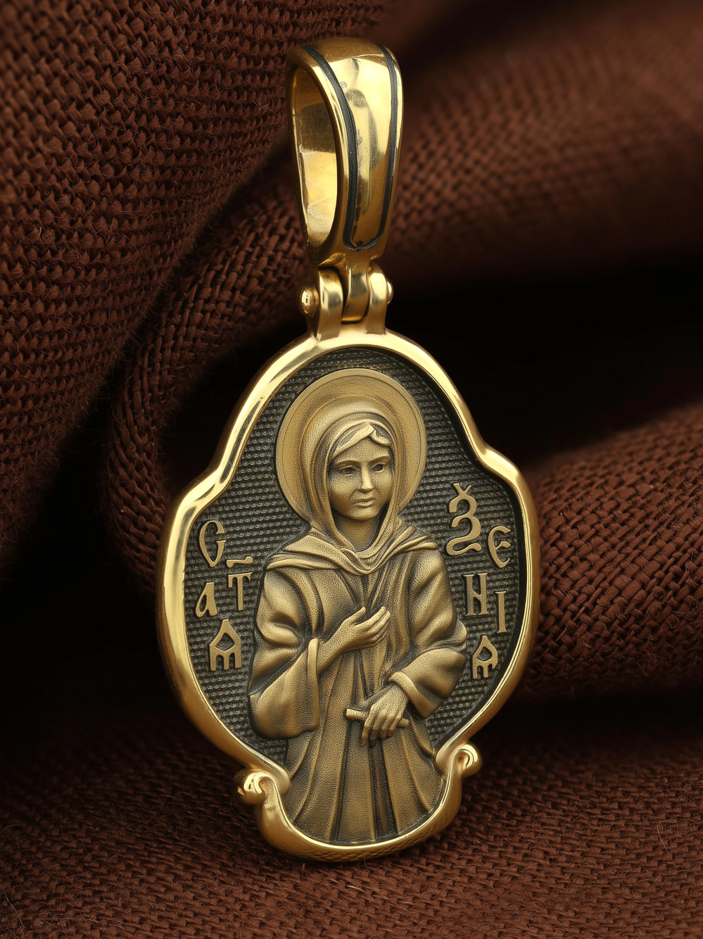 Образок из лимонного золота 585 пробы