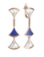 Серьги из золота c лазуритом и перламутром