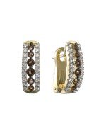 Серьги из лимонного золота c бриллиантами