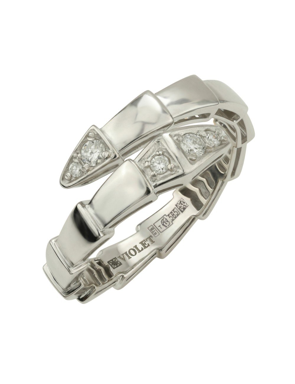 Кольцо из белого золота c бриллиантами