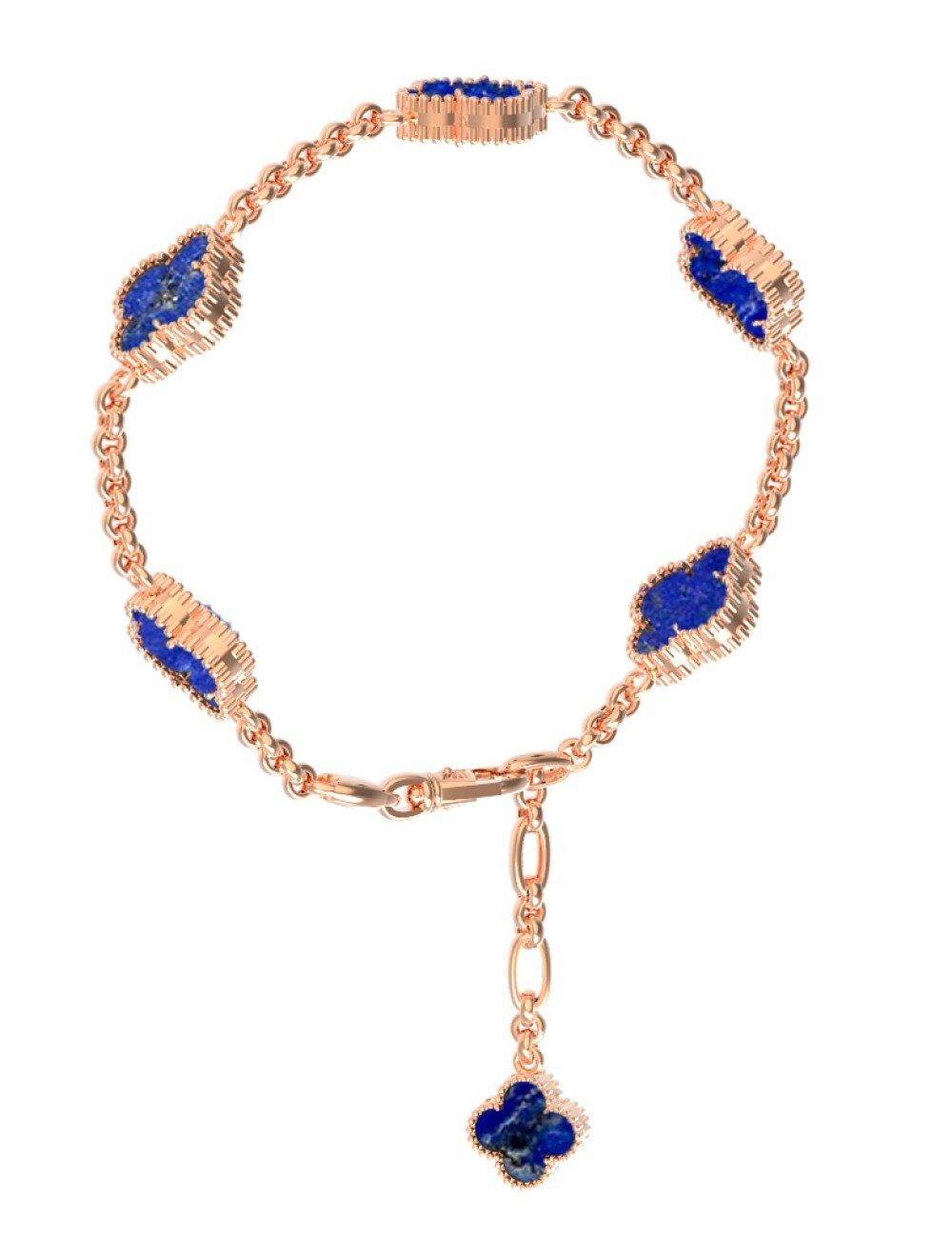 Браслет из золота c лазуритом