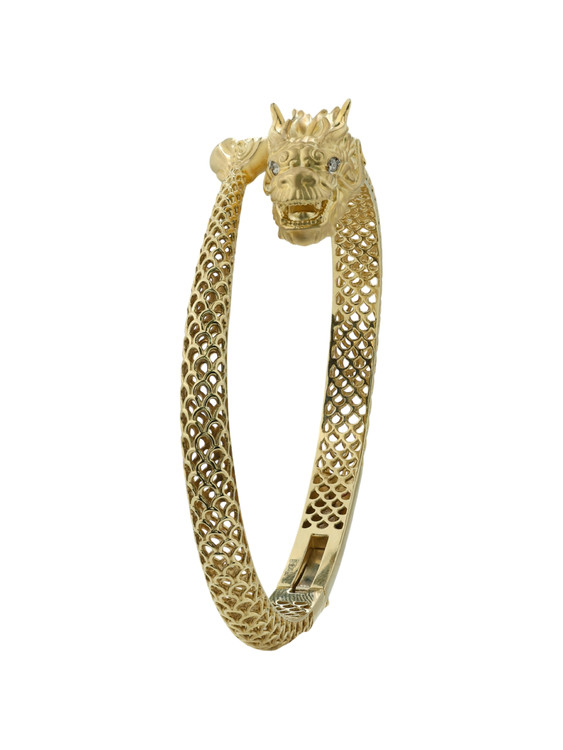 Браслет из лимонного золота 585 пробы c бриллиантами