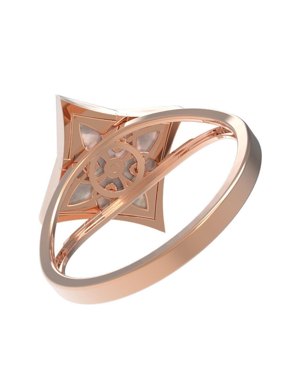 Кольцо из золота c перламутром