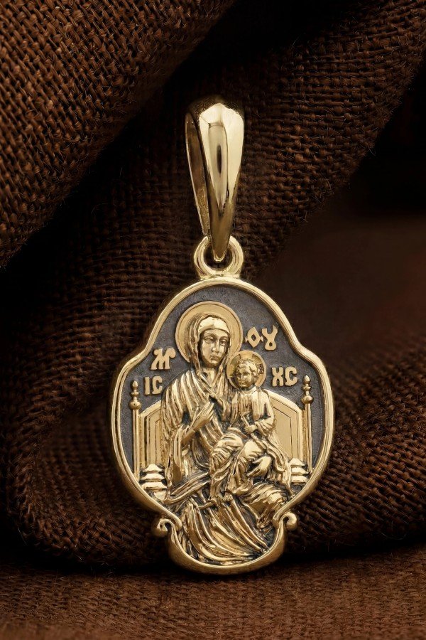 Образок из лимонного золота 585 пробы