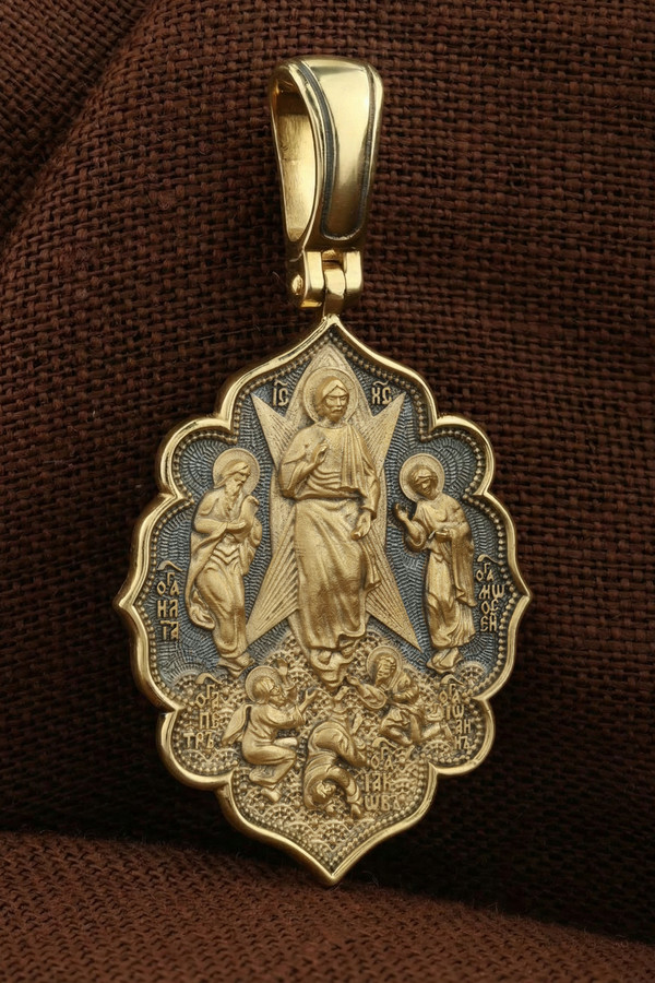 Образок из лимонного золота 585 пробы