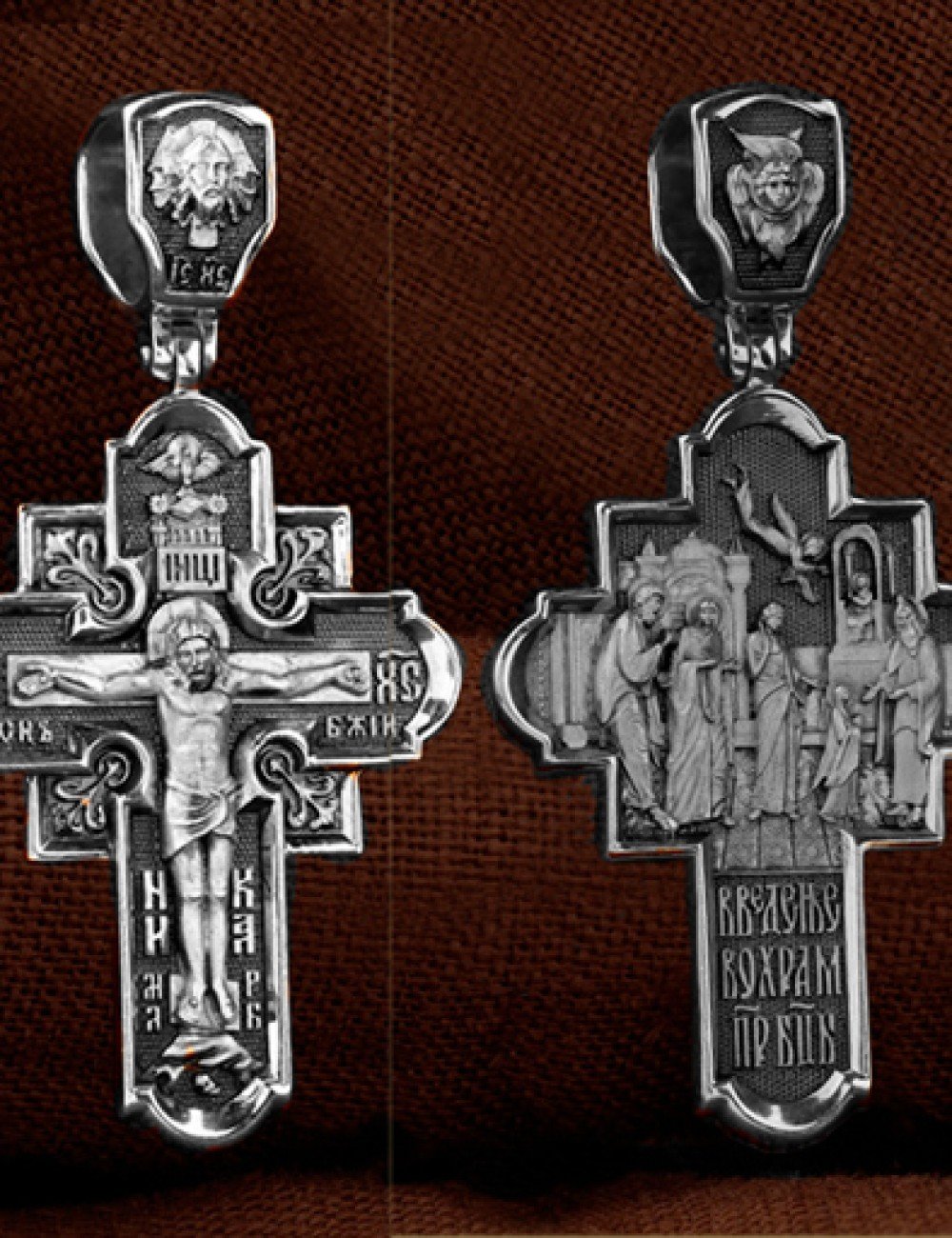 Крест из белого золота