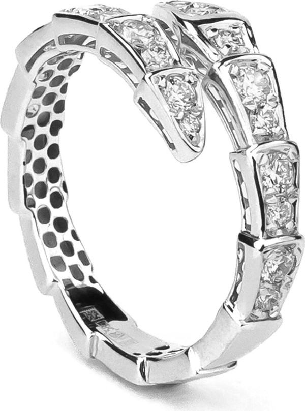 Кольцо из белого золота 585 пробы c бриллиантами