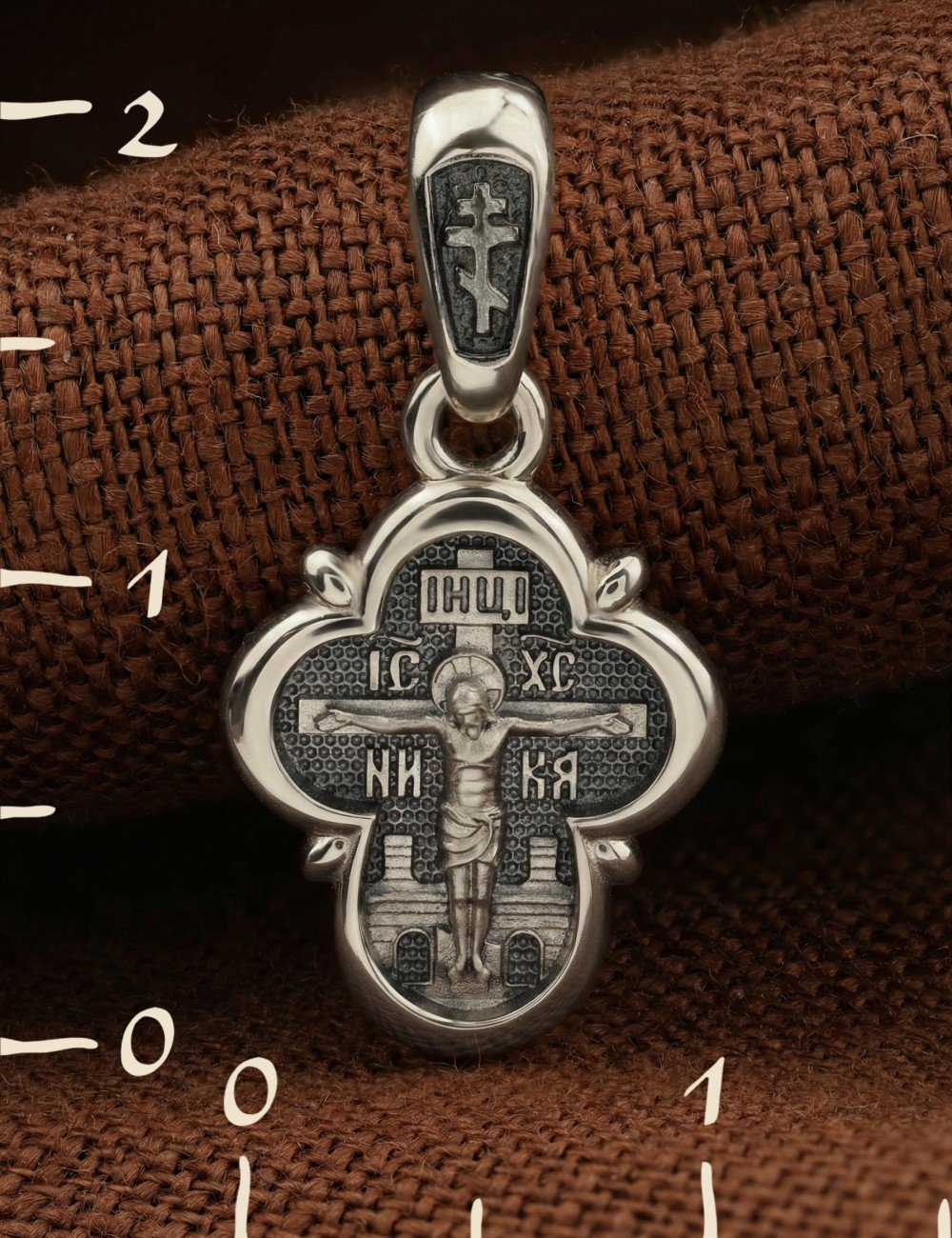 Крест из белого золота