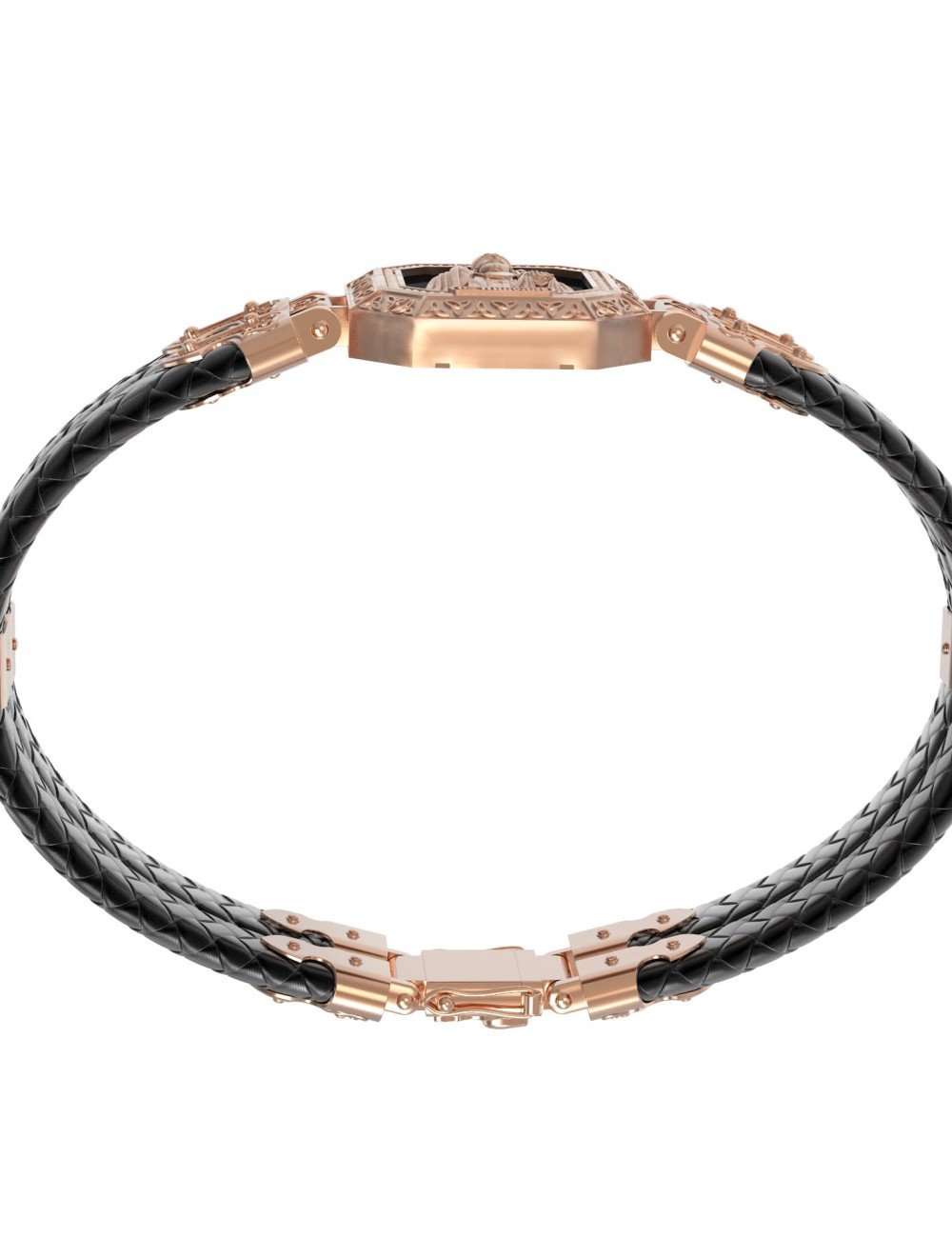 Браслет из золота c шнурком и ониксом