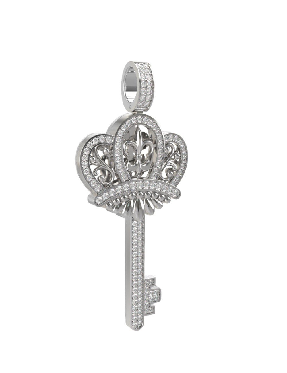 Подвеска из белого золота c бриллиантами