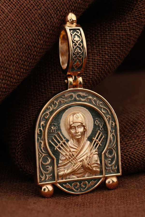 Нательная икона из красного золота 585 пробы