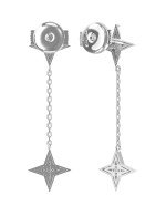 Серьги из белого золота c бриллиантами