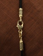 Шнурок шёлковый из лимонного золота