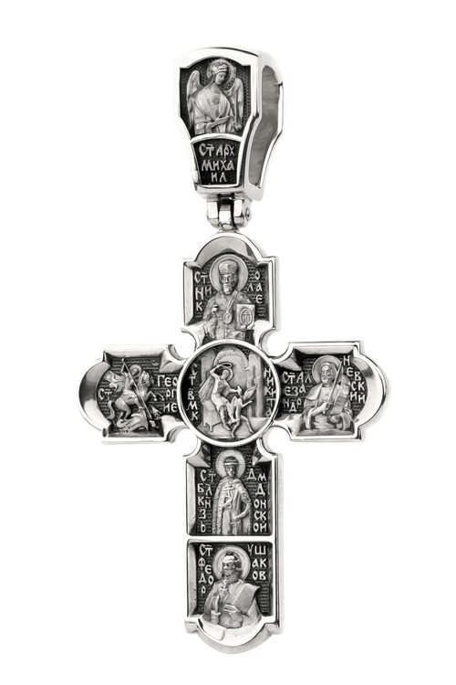 Крест из белого золота 585 пробы