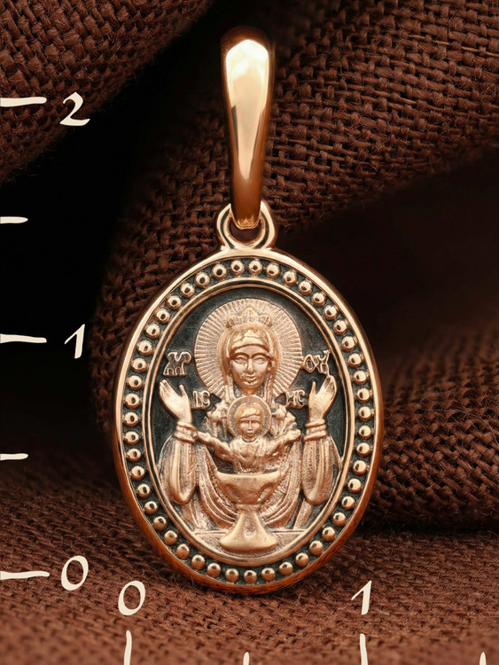 Образок из красного золота 585 пробы